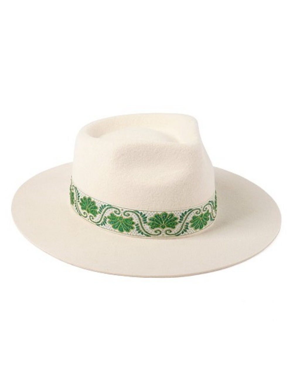 Lack Of Color IVY BEVERLY Australian Wool Hat | Ivory & Green M